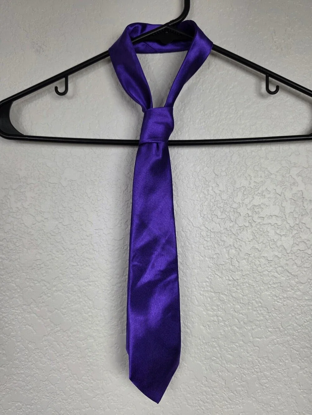 Covona Purple Satin Neck Tie 100% Polyester